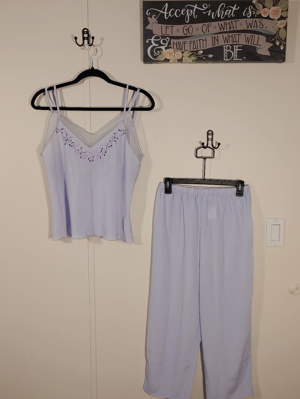 Feminine Medium Gilligan & O'malley Lilac Semi Sheer Sexy Pajama Set